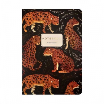 Тетрадь 40л в клетку Bruno Visconti FAUNA.Leopard крепление-декор. нить арт.7-40-001/229