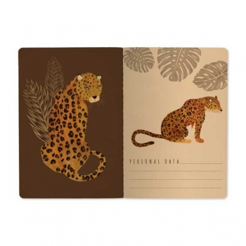 Тетрадь 40л в клетку Bruno Visconti FAUNA.Leopard крепление-декор. нить арт.7-40-001/229