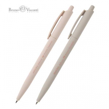 Ручка шариковая автоматическая Bruno Visconti SlimClick.Total beige, 0.5мм, синяя, корпус ассорти арт.20-0509