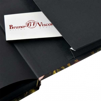 Скетчбук 213*146мм 100л.на резинке Bruno Visconti SKETCHBOOK.PARADISE.ORANG,100г/м2,черная бумага,тв.обл  арт.1-608/01