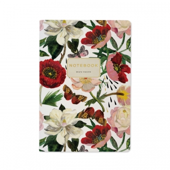 Тетрадь 40л в клетку Bruno Visconti FLORA.ПИОНЫ  арт.7-40-104