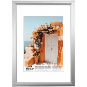 Фоторамка deVENTE деревянная (МДФ), 21*30см, профиль №1, цвет серебро, акриловое стекло арт.9027611