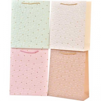 Пакет подарочный 31x42x12 см бумажный deVENTE Small Fleur 210 г/м2, ассорти 4 цв, арт. 9041506
