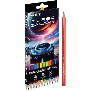 Карандаши deVENTE 12цв Turbo Galaxy 2М, шестигранные, в картонной уп. арт.5022620