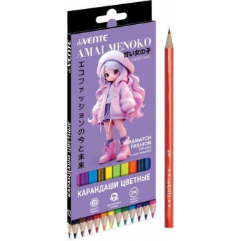 Карандаши deVENTE 12цв Amai Menoko 2М, шестигранные, в картонной уп. арт.5022618