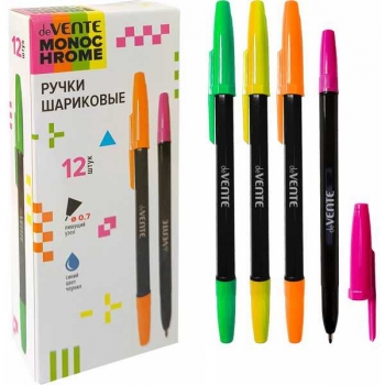 Ручка шариковая deVENTE MonoChrome, 0.7мм, игольч. узел, шестигран.корп., синяя арт.5073642