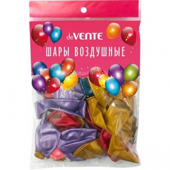 Шар воздушный deVENTE 30 см, перламутровые цвета, ассорти, арт. 9061662
