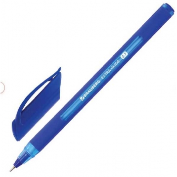 Ручка шариковая BRAUBERG Extra Glide Soft Blue, 0.7мм, синяя, масляная,  цвет корпуса синий арт.142926