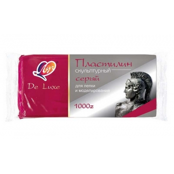 Пластилин скульптурный СЕРЫЙ, 1000г арт.34С 2246-08