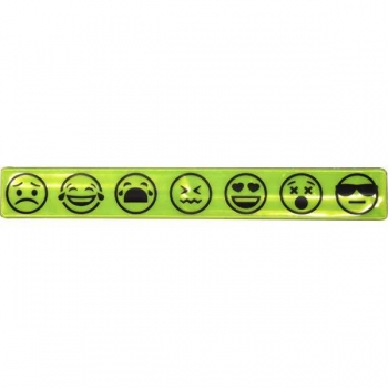 Светоотражающий браслет deVENTE 220х30 мм Smile, желтый с принтом, арт. 9081548