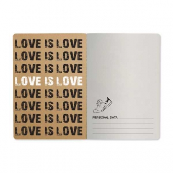 Тетрадь 40л в клетку Bruno Visconti КЕДЫ LOVE IS EQUAL крепление-декор. нить арт.7-40-079