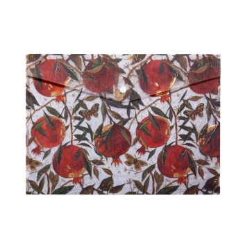 Папка-конверт А4 (335x235мм) на кнопке Bruno Visconti FLORA.ГРАНАТ, 180мкм, полупрозрачная, с рисунком  арт.14-036/17