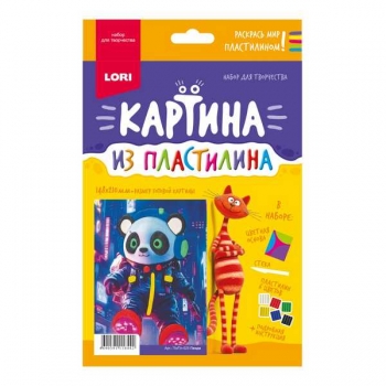 Набор для детского творчества - Картина из пластилина Панда , 4+ арт.Пз/Пл-025