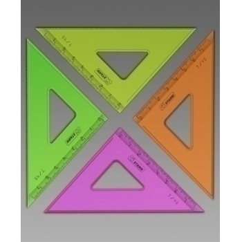 Треугольник 7/45 флю  4цв арт.ТК22