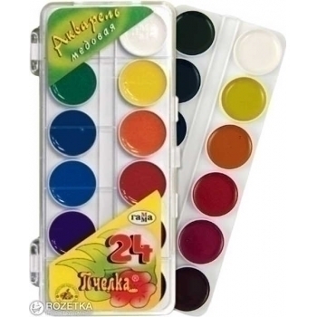 Акварель ПЧЕЛКА, 24цв, пласт.упк., б/к арт.212035