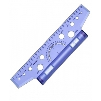 Линейка-рейсшина 30 см пластиковый ролик арт.ЛР20