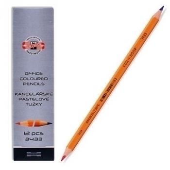 Карандаш KOH-I-NOOR офисный Blue-Red Star 2-х цветный (сине-красный) арт.3433