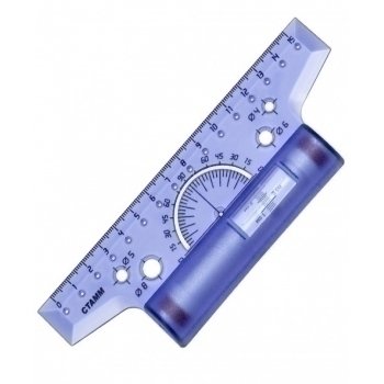 Линейка-рейсшина 15 см пластиковый ролик арт.ЛР01