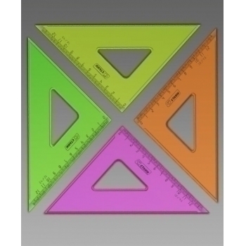 Треугольник 12/45 флю проз. 4цв арт.ТК44