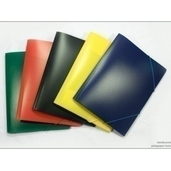 Папка А4 на резинках пластик. 0,5 мм желтая арт.055PR-5