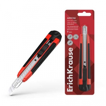 Нож канцелярский ErichKrause ARROW auto-lock (09мм)  арт.19153