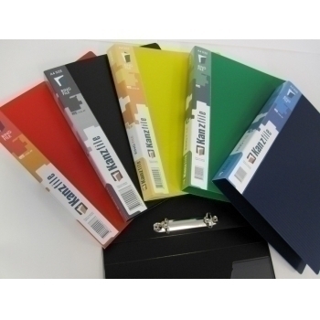 Папка А4 на 2 кольцах 35мм ПЛОТНАЯ пластик. красная арт.10Q-2K