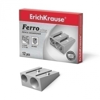 Точилка металлическая ErichKrause FERRO PLUS на два отверстия арт.7075