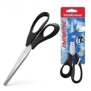 Ножницы ErichKrause Dinamic 18 см (для левшей), асимметричные кольца, ассорти, карт. блистер арт.21884