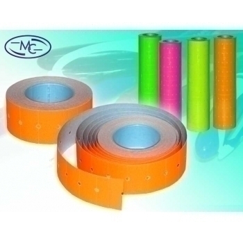 Этикет-лента цветная 21*12 4 цв., 10 рулонов спайка (350 этикеток в рулоне), цена за 10рул. арт.МС-703