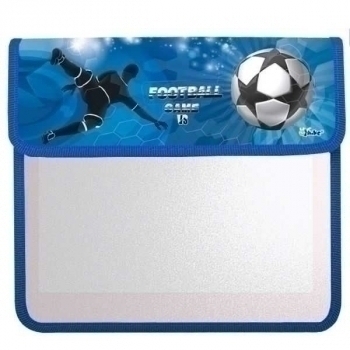 Папка д/тетр. 2-отд. А5 клапан на липучках арт.ПТ-95 Футбол на синем