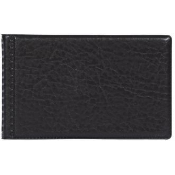 Визитница для дисконтных и визитных карточек 14 карм., обложка ПВХ, черная арт.2054-107