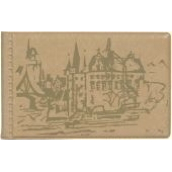 Визитница для дисконтных и визитных карточек 14 карм., обложка ПВХ, бежевая с городом арт.2054-115