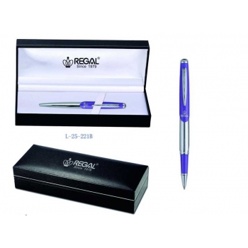 Ручка REGAL 25 шариковая (серия Margaret) в футляре, фиолетовый корпус арт.L-25-221B
