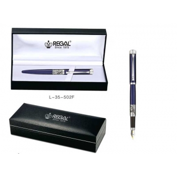 Ручка REGAL 35 перьевая (серия Charles) в футляре, синяя арт.L-35-502F