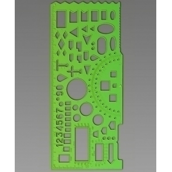 Линейка  СТАММ офицерская зеленая, отливная шкала арт.ТТ01