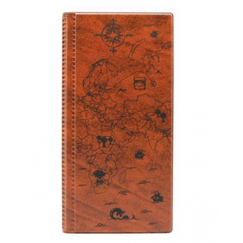 Альбом для монет 105*223, 6 вварных файлов для 72 монет, коричневый арт.2858-104