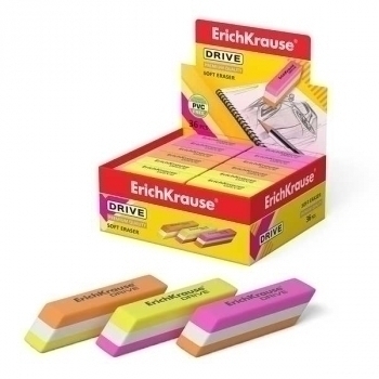 Ластик ErichKrause DRIVE, ассорти арт.35779