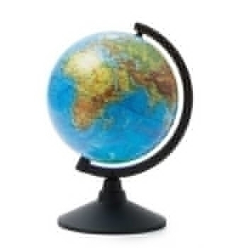 ГЛОБУС D=21см с физической картой Земли КЛАССИК, черн.подставка арт.К012100007