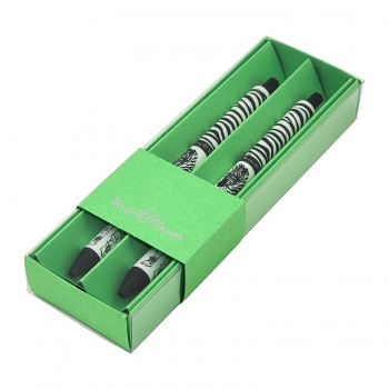 НАБОР ИЗ 2-Х РУЧЕК ArtClick.Человекозебра ШАРИКОВАЯ, 0.5 ММ,  СИНЯЯ (салатовый футляр) арт.20-0281/1616