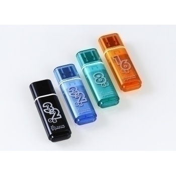 Карта памяти USB (флэш-накопитель) 32Gb Smartbuy Glossy series Green USB 2.0 Flash Drive с колпачком арт.SB32GBGS-G