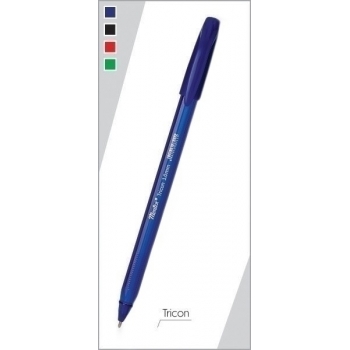 Ручка Montex шариковая Tricon с син. стержнем, треуг. корпус, ассорти арт.Tricon