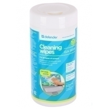 Салфетки чист. DEFENDER в тубе, для мониторов 100шт. арт.30320