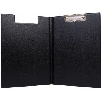 Папка-планшет А4 с зажимом, ПВХ, внутри картон, карман-уголок, черная арт.2118-107