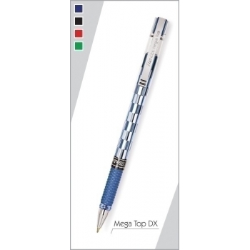 Ручка Montex шариковая Megatop Dx с син. cтержнем с резин. держателем, мет. клип арт.Megatop Dx