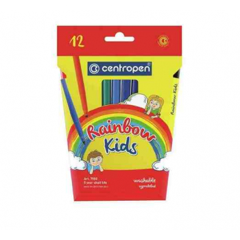 Фломастеры 12 цв.  RAINBOW KIDS (смываемые) в карт.уп. арт.7550 1203