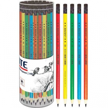 Карандаш deVENTE HB ч/гр. с ластиком, круглый корпус, цвета корпуса ассорти, ассорти арт.5032326