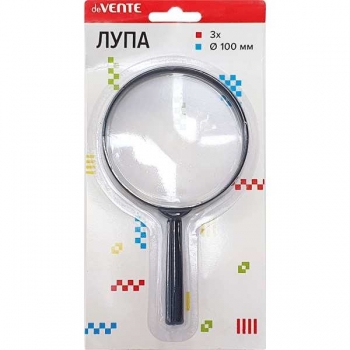 Увелич. стекло (лупа) с трехкратным увеличением deVENTE диам.100мм, картон. блистер арт.4080500