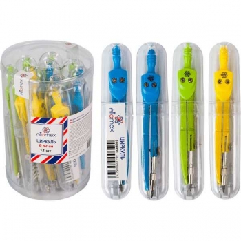 Циркуль Attomex. Color в пластиковом футляре, цвета ассорти арт.5098400