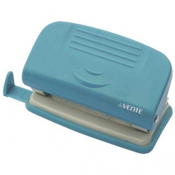 Дырокол (10 л) deVENTE Neon пластик, с линейкой, в карт. кор., неоновый голубой арт. 4020324