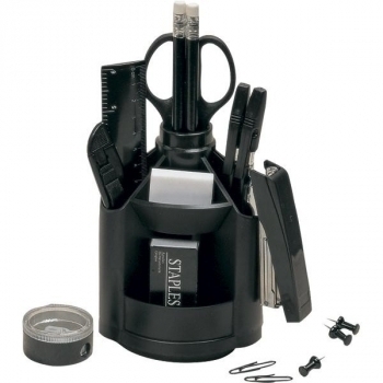 Набор настольный Attomex черный, 10 предм, вращающийся, в карт. коробке, арт. 4102314